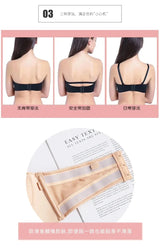 INTIMO SECRETS Women’s Sexy Strapless Bra – Black Lace Seamless Push-Up Invisible Bralette