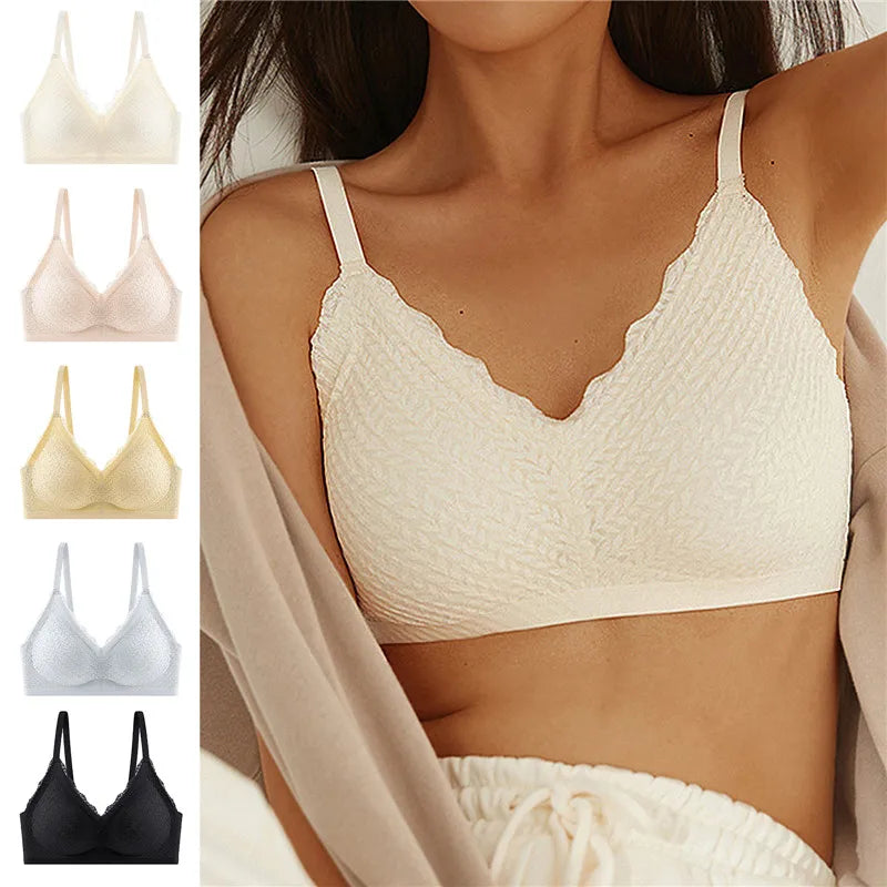 INTIMO SECRETS Ultra-Thin Anti-Sagging Wireless Sexy Gathering Bra