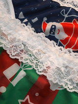 INTIMO SECRETS Sexy Christmas Print G-String – Festive Lace Thong & Breathable Soft Holiday Lingerie