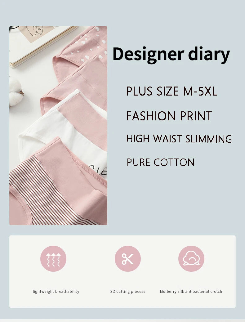 INTIMO SECRETS 4-Pack High Waist Panties – Plus Size Women’s Underwear