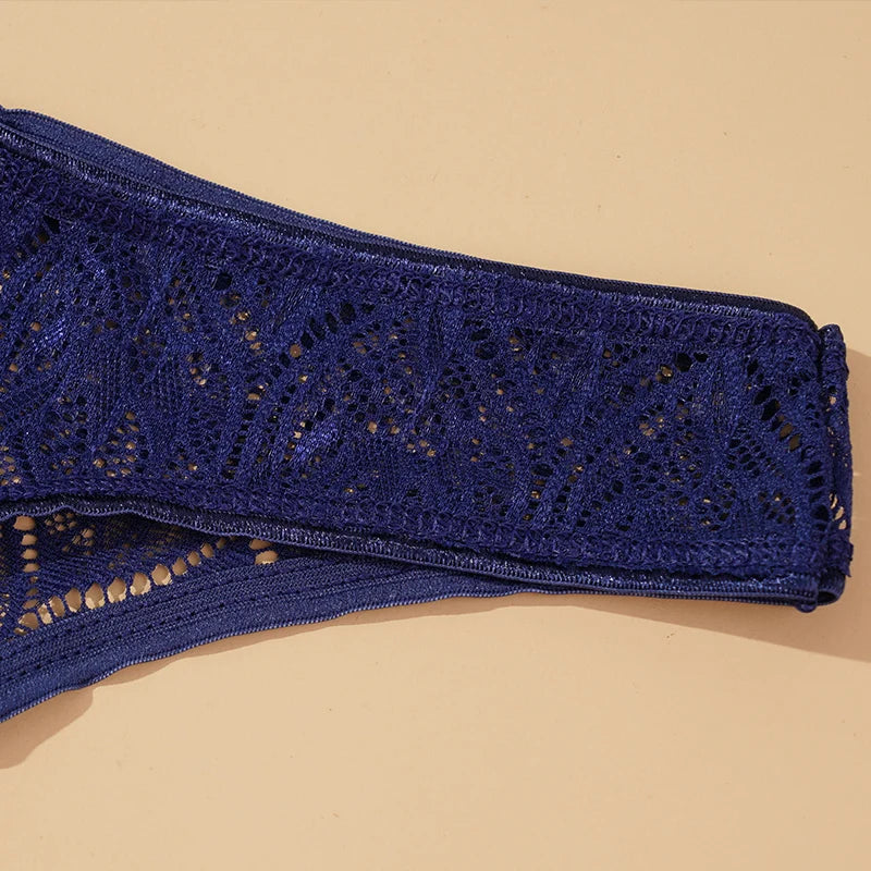 INTIMO SECRETS Lace G-String – Sexy Low-Rise Hollow Out Thong for Women