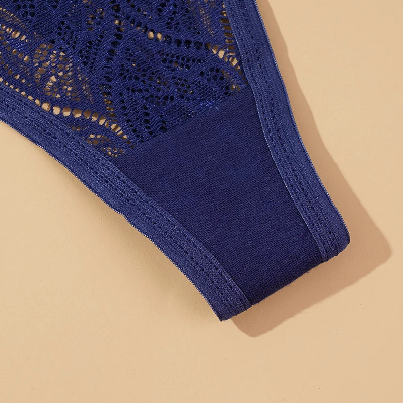 INTIMO SECRETS Lace G-String – Sexy Low-Rise Hollow Out Thong for Women