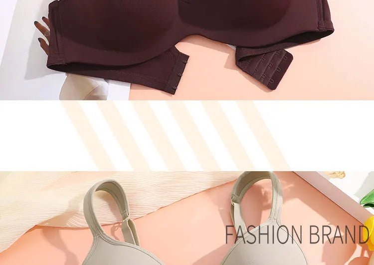 INTIMO SECRETS Plus Size Full Coverage Unlined Seamless Bra Wide Strap Wireless Push-Up