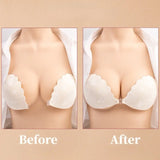 Adhesive Push Up Bra with Invisible Straps for Backless Outfits Silicone Nipple Bra Reusable Strapless Nipple Tape