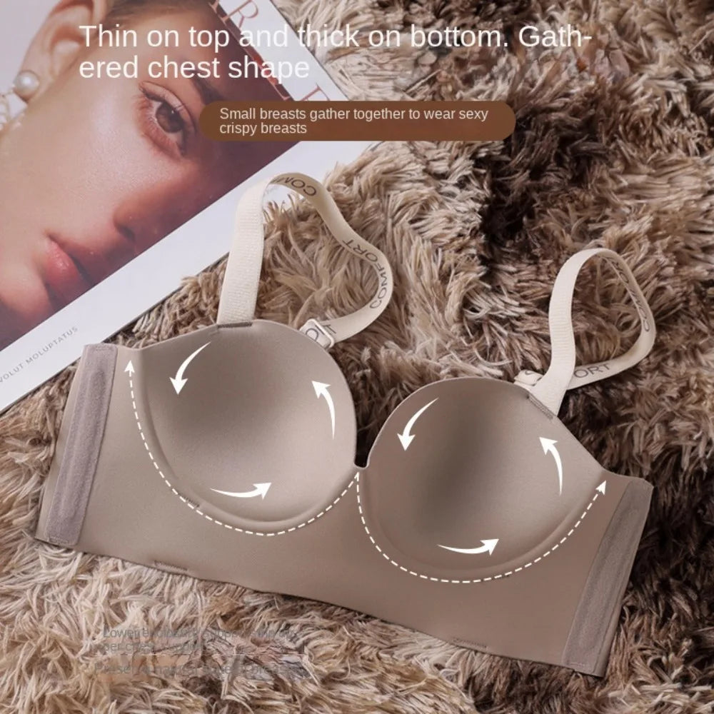 INTIMO SECRETS Women’s Push-Up Bra – Thick Padded Wireless Large Size Sexy