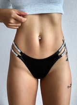 INTIMO SECRETS Rhinestone Thongs – Sexy Low-Waist G-String Underwear for Women S-XL