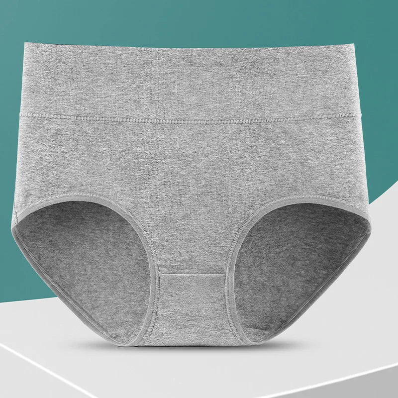 INTIMO SECRETS 4PCS High Waist Cotton Panties – Plus Size Women L-5XL