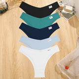 INTIMO SECRETS 5-Pack V-Waist Brazilian Thongs – Women’s Cotton Panties