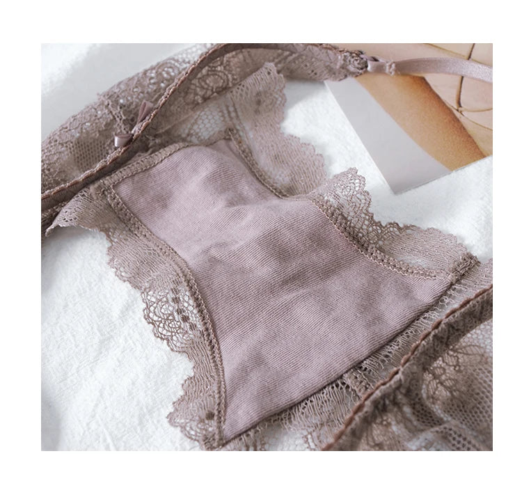 INTIMO SECRETS Adjustable Lace Thong - Sexy Transparent Half-Wrap T-Back