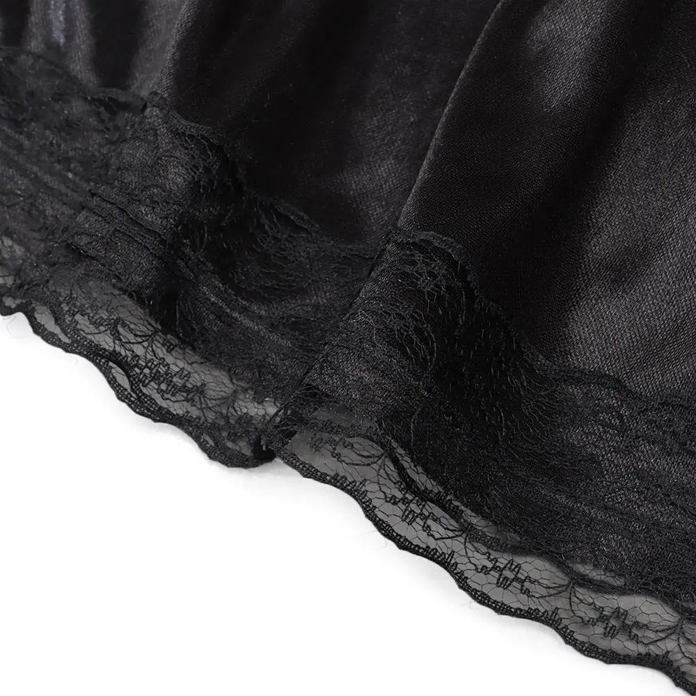 Cute Lace Camisola Patchwork Women's Nightgowns Lingerie Nighty Bowknots Nightwear Women