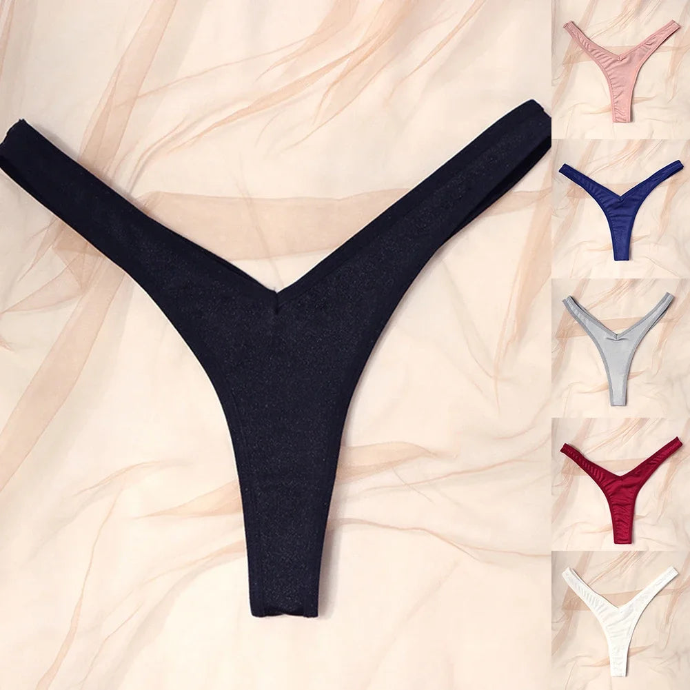 INTIMO SECRETS Women’s Sexy V-Waist Sports Thong – Breathable Low-Rise G-String Underwear