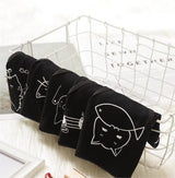3 Pcs Cartoon Print Black Plus Size Triangle Underwear Cotton Panties Women's Breathable Soft Lingerie Girls Female Underpants