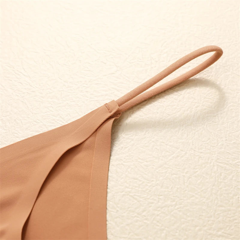 INTIMO SECRETS 4-Pack Women’s Seamless Ice Silk Thongs – Low-Waist, Stretchy G-String Panties