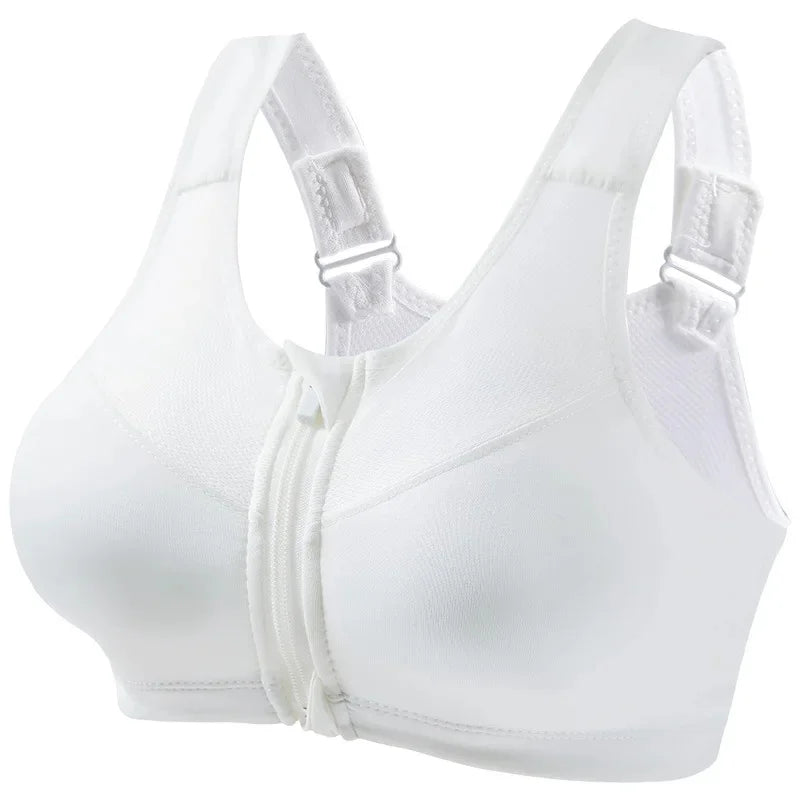 INTIMO SECRETS Women’s Shockproof Sports Bra – Front Zipper Yoga Vest