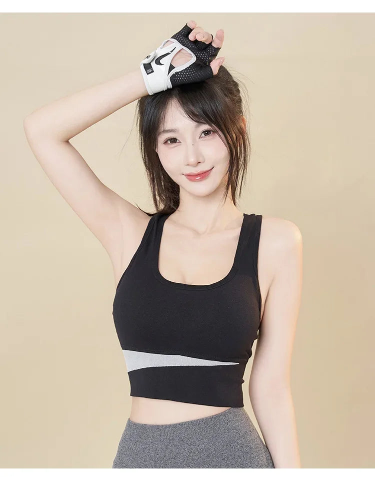 INTIMO SECRETS Women’s High-Impact Sports Bra – Large Size Wire-Free Yoga & Running Top