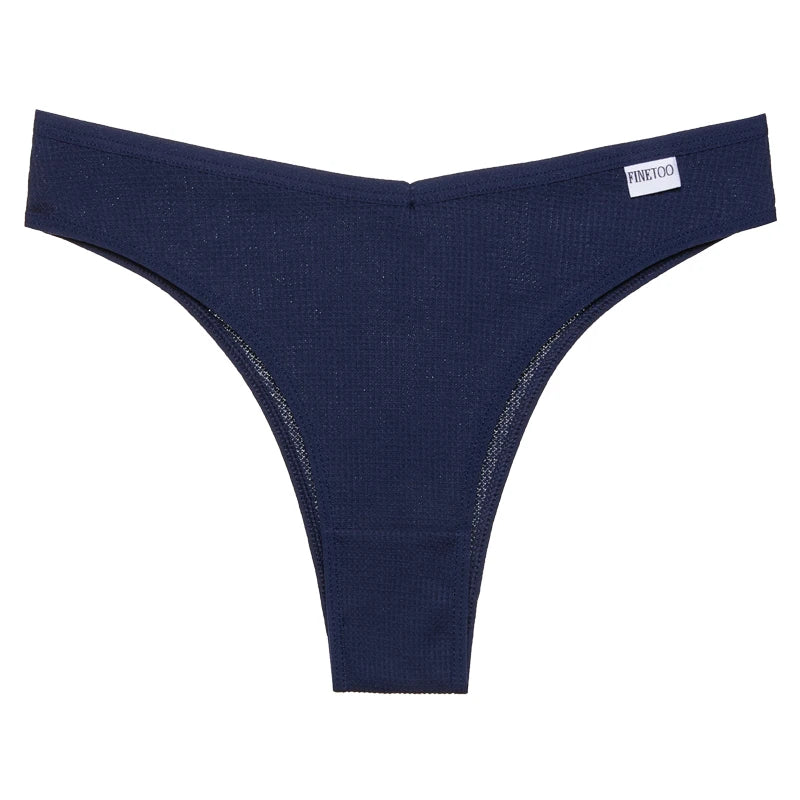 3PCS/Set Brazilian Underwear Women Panties Waffle Cotton Panties FINETOO Female Underwear Briefs Intimates Women Lingerie S-XL