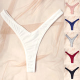 INTIMO SECRETS Women’s Sexy V-Waist Sports Thong – Breathable Low-Rise G-String Underwear