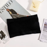 M-XL Seamless Tube Tops Women Strapless Crop Top Female Bandeau Bra Ribbed Sports Underwear Invisible Intimates Summer Bra