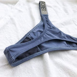 INTIMO SECRETS Women’s Sexy Rhinestone Low-Waist Thong Panties