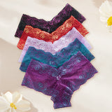 INTIMO SECRETS 5-Pack Plus-Size Floral Lace Panties – Sexy Women’s Briefs 1XL-4XL