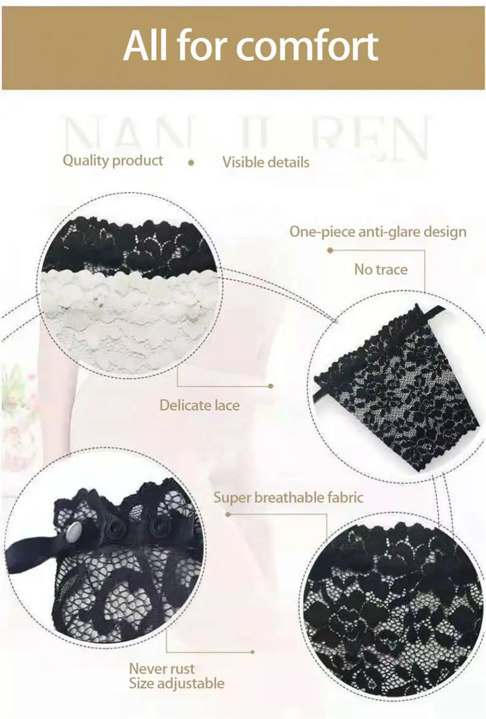 1/2Pcs Women Lace Invisible Mock Camisole Wrapped Chest Overlay Bra Quick Easy Clip-on Insert Wrapped Chest Panel Cover
