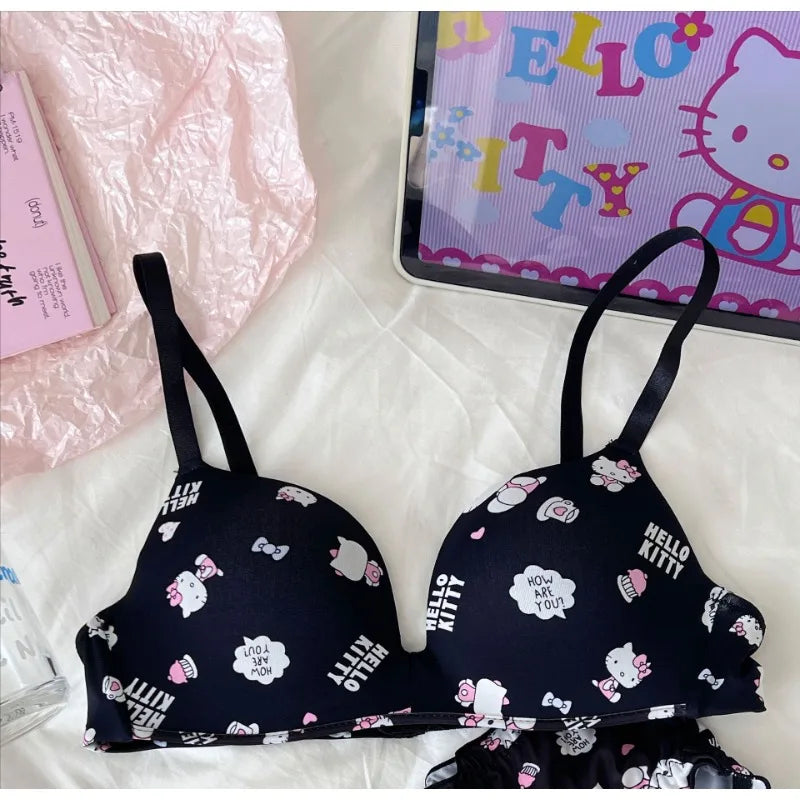 INTIMO SECRETS Hello Kitty Girls’ Cartoon Slimming Bra – Comfortable Active Underwear