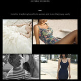 INTIMO SECRETS Women’s Silicone Nipple Cover – Invisible Push-Up Bra with Transparent Straps, Backless & Reusable