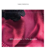 INTIMO SECRETS Embroidered Lace Thong – Seamless Satin T-Back G-String