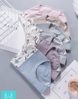 4PCS High Waist Women's Panties Breathable Cotton Panty Lovely Print Ladies Underwear Plus Size Female Lingerie Girls Briefs