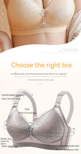 INTIMO SECRETS Large-Size Thin Underwire Bra – Comfortable, Breathable, Adjustable, Seamless