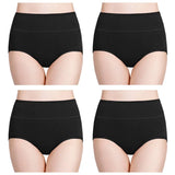 INTIMO SECRETS 4PCS High Waist Cotton Panties – Plus Size Women L-5XL