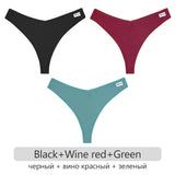 INTIMO SECRETS Women’s Cotton Thongs 3-Pack – Low-Rise Waffle G-String T-Back Panties S-XL