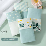 INTIMO SECRETS 4PCS High Waist Cotton Panties – Plus Size Women’s Lingerie