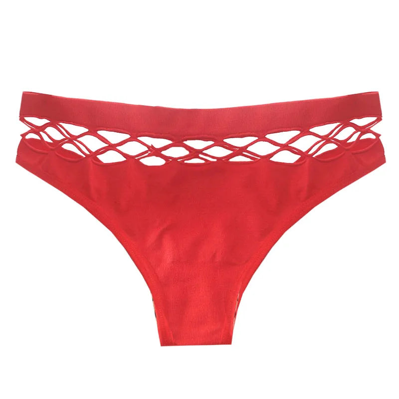 INTIMO SECRETS Women’s Hollow-Out Seamless G-String – Sexy Mid-Waist Panties