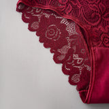 3PCS/Set Luxury Floral Embroidery Lace Panties Women Briefs Sexy Hollow Lingerie Female Underwear Ladies Breathable Underpants