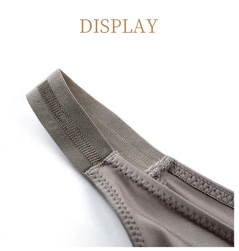 INTIMO SECRETS Ice Silk Thongs – Seamless Low-Waist G-String Underwear for Women