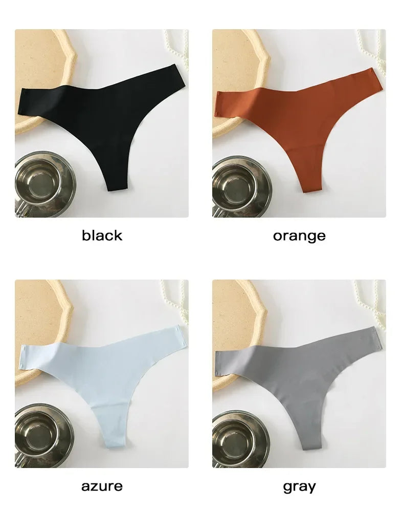 INTIMO SECRETS Ice Silk Thong – Sexy G-String, Low Waist, Seamless Comfort