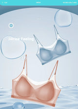 INTIMO SECRETS Ultra-Thin Seamless Padded Bra – Ice Silk, Push-Up, Small Chest