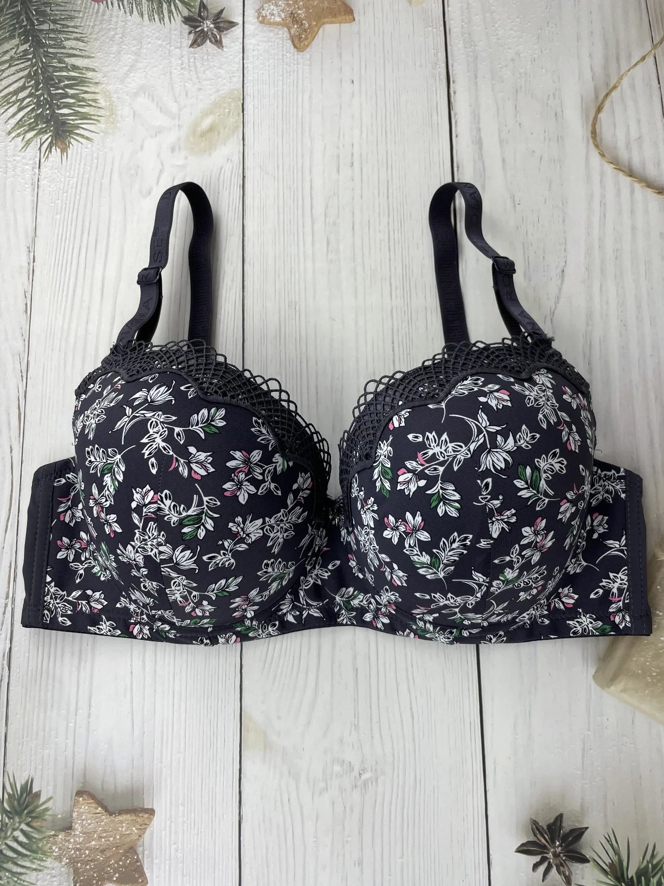 INTIMO SECRETS Diana Rose Underwire Bra – C/D/E Cup, Anti-Sag