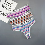 INTIMO SECRETS 3PCS Cotton Thongs – Soft Low-Rise G-String Underwear for Women