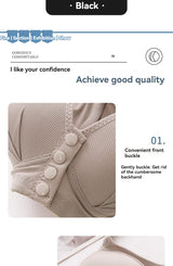 INTIMO SECRETS Plus Size Front Buckle Push-Up Bra – Adjustable & Comfortable