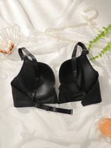 INTIMO SECRETS Comfortable Plus Size Push-Up Bra – Deep V, Adjustable Straps