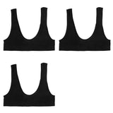 INTIMO SECRETS 3-Piece Seamless Push-Up Sports Bra Set – Deep U-Shape Ribbed Lingerie