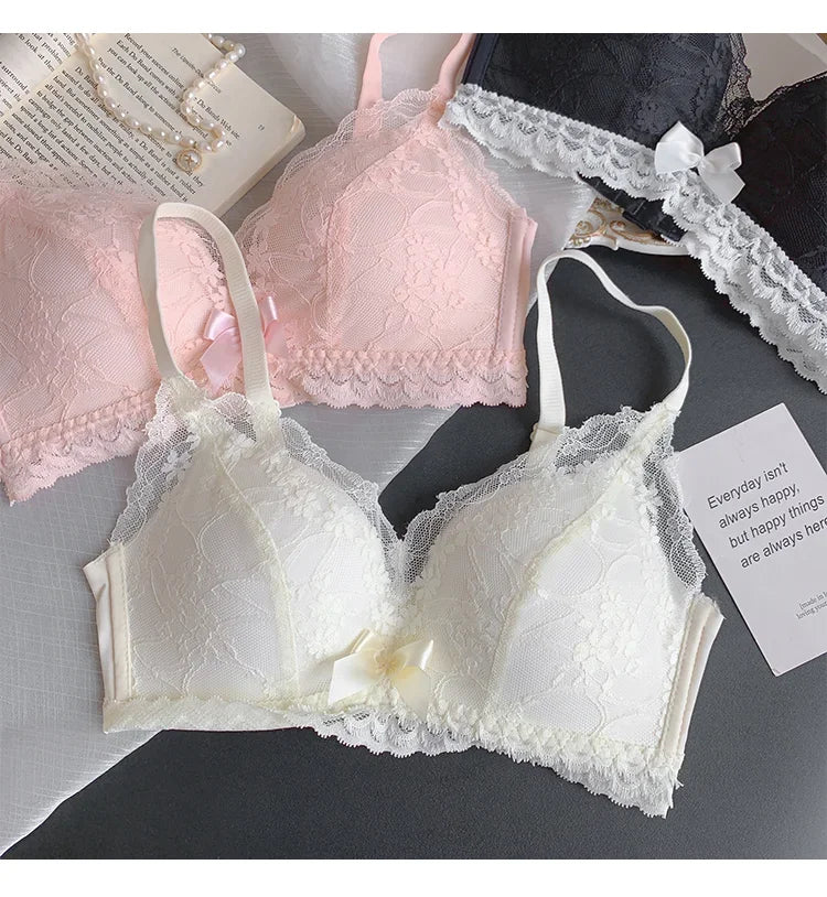 INTIMO SECRETS Japanese Push-Up Bra – Lace Enhancer Wire-Free Lift Bralette