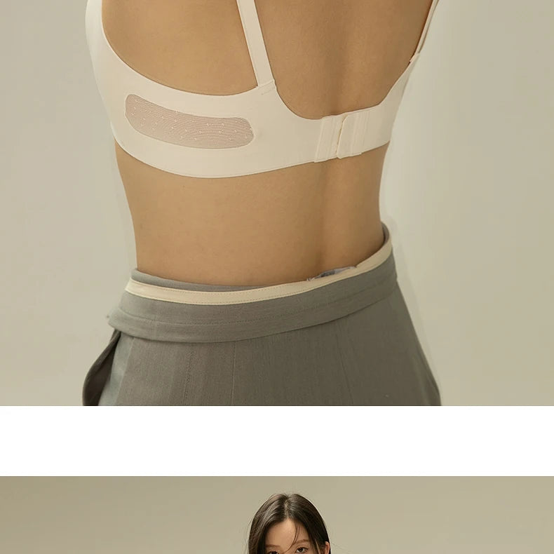 Wireless Deep V Seamless Bra for Women – Soft 3/4 Cup Hollow Out Comfort Lingerie