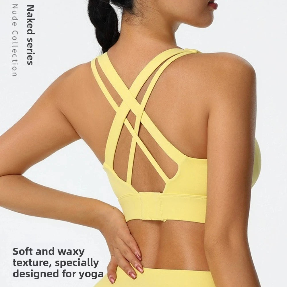 INTIMO SECRETS Women’s Seamless Sports Bra – Fixed Cup, Sweat-Absorbing Workout Top