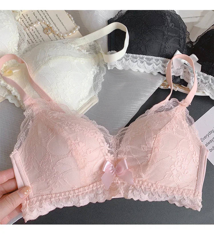 INTIMO SECRETS Japanese Push-Up Bra – Lace Enhancer Wire-Free Lift Bralette