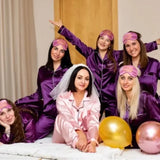 Womens Silk Satin Pajamas Set Sleepwear Pijama Women's Loungewear Pajamas Suit Female Sleep Two Piece Set Feminino Fofo Pyjamas