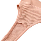 INTIMO SECRETS 3-Piece Seamless Push-Up Sports Bra Set – Deep U-Shape Ribbed Lingerie