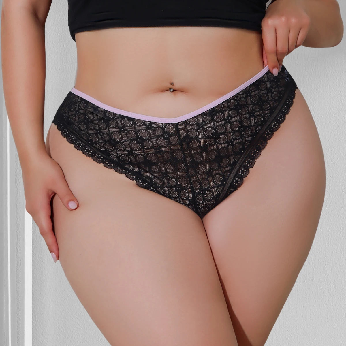 INTIMO SECRETS Plus-Size Mid-Waist Floral Panties – Sexy Comfortable Women’s Briefs 1XL-4XL